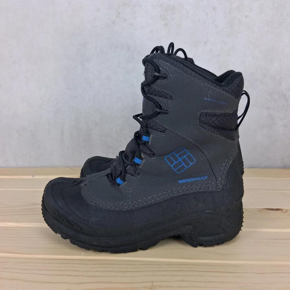 Columbia Snow Boots Bugaboot III Waterproof 200g Insulated Gray Big Kid US 4